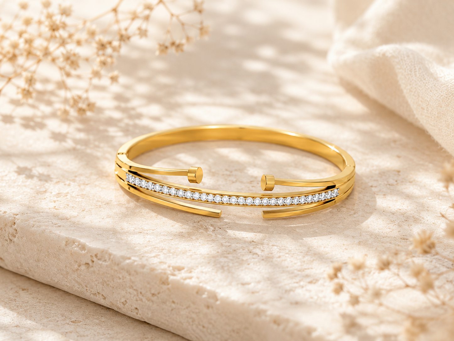 Nova Crystal Nail Bangle