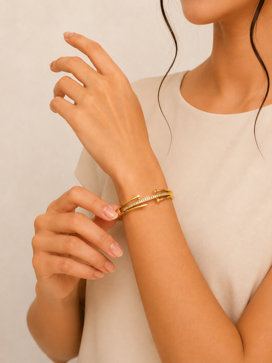 Nova Crystal Nail Bangle