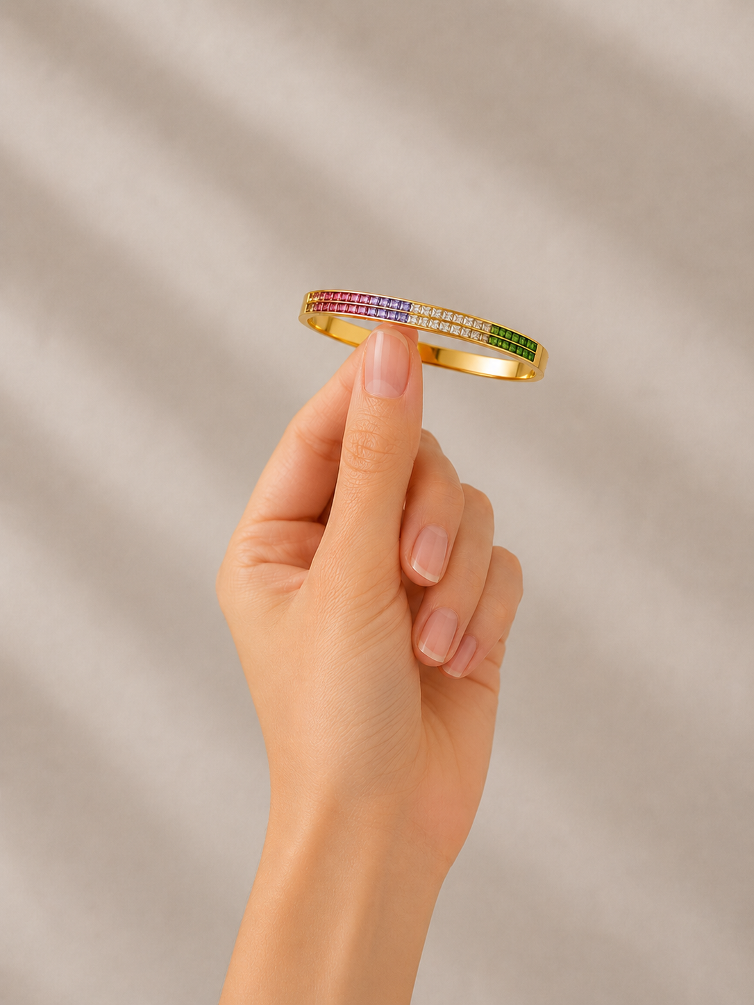 Prism Rainbow Crystal Bangle
