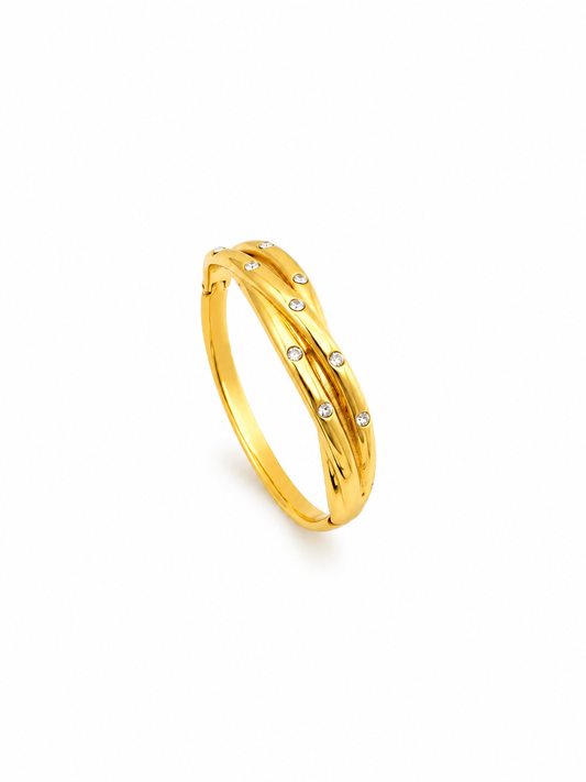 Celeste Crystal Wrap Bangle