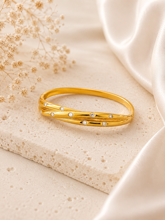 Celeste Crystal Wrap Bangle