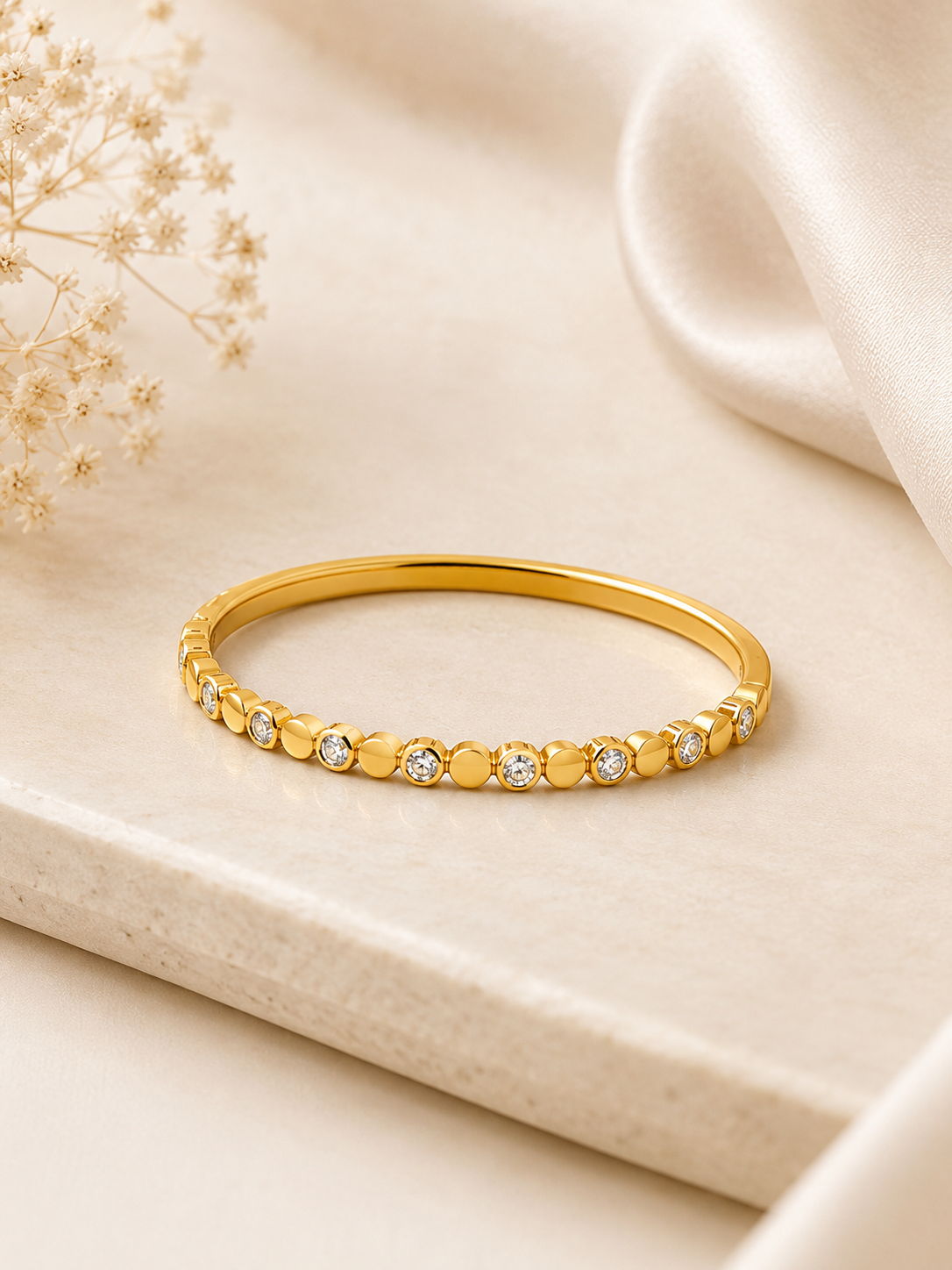 Luna Dot Crystal Bangle