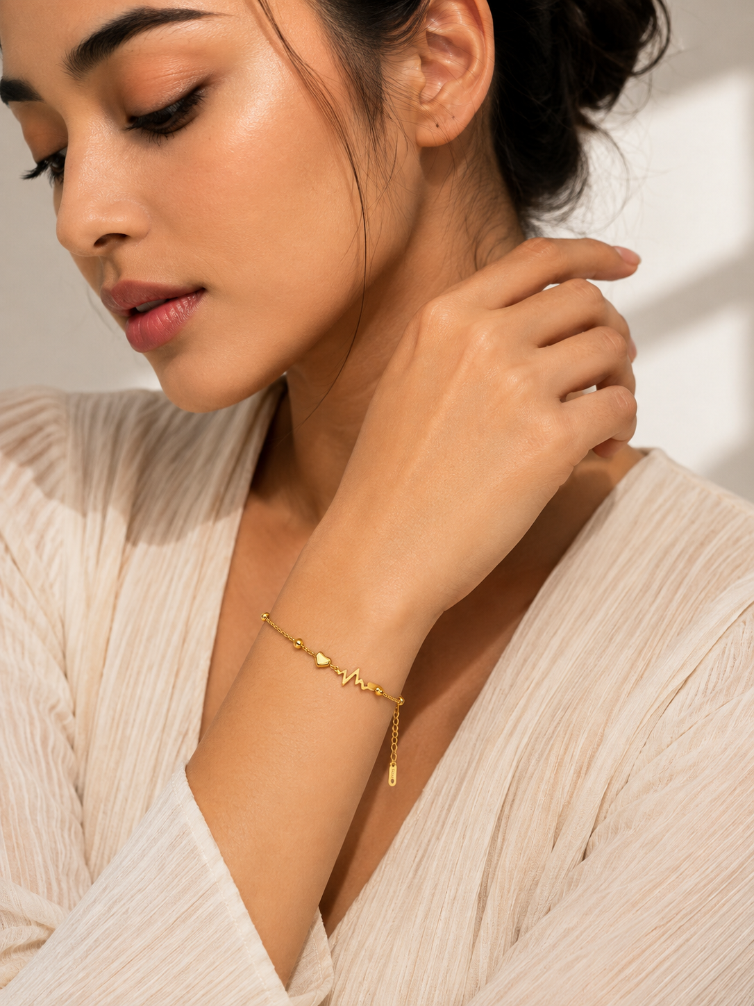 Heart link Chain Bracelet
