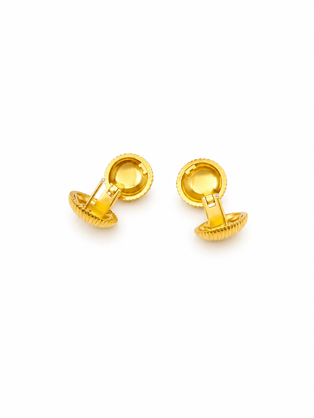 Textured Dome Clip Earrings