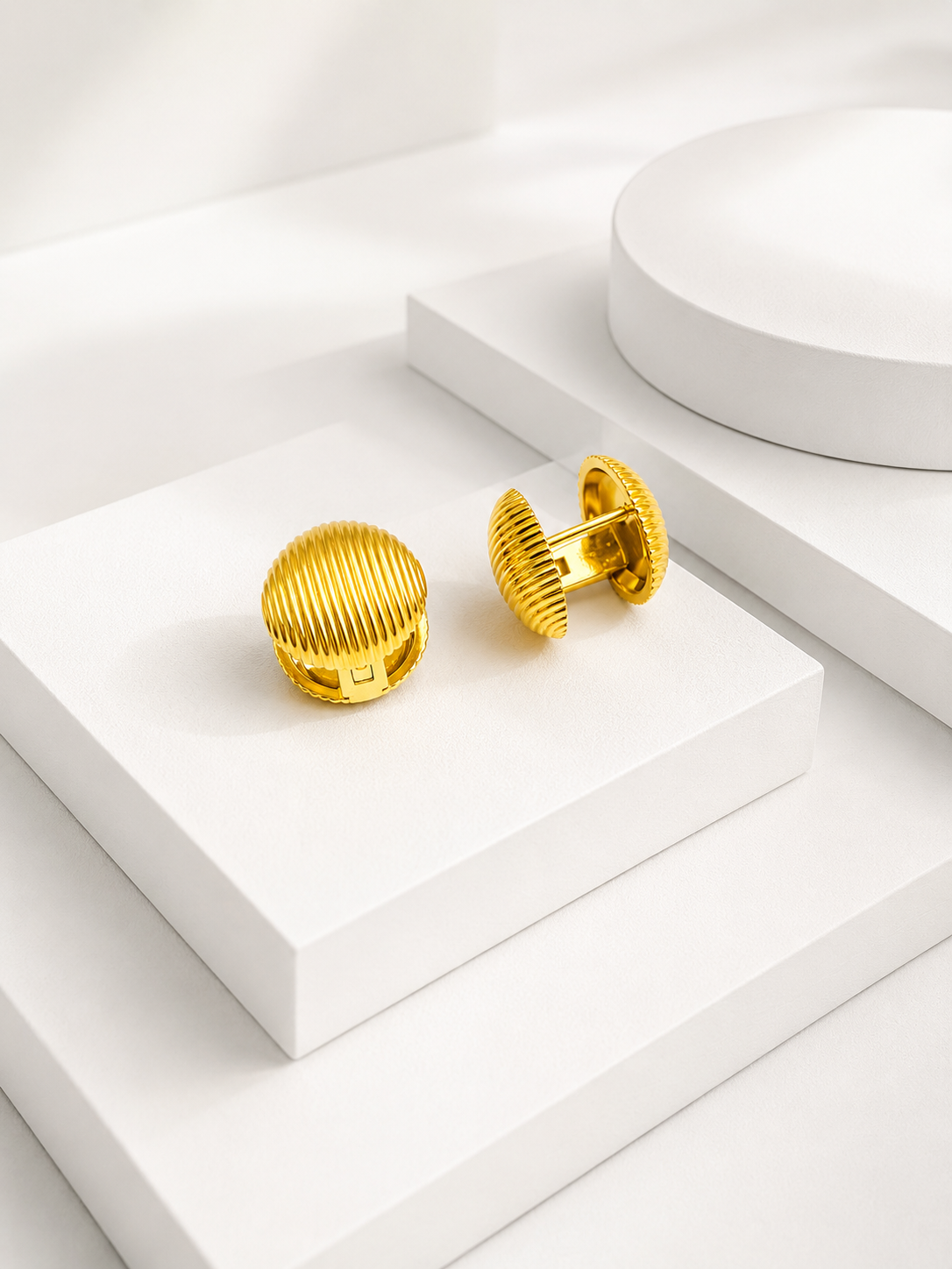 Textured Dome Clip Earrings