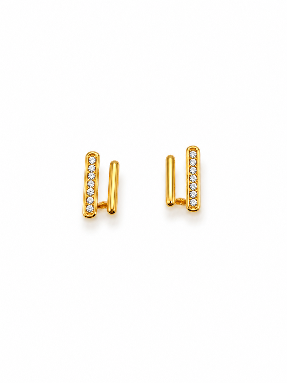 Crystal Bar Stud Earrings