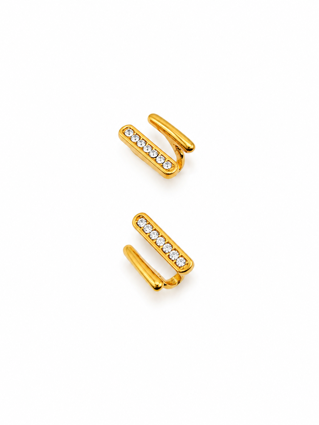 Crystal Bar Stud Earrings