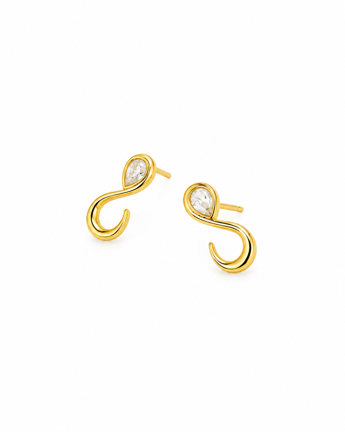 Crystal Twist Drop Earrings