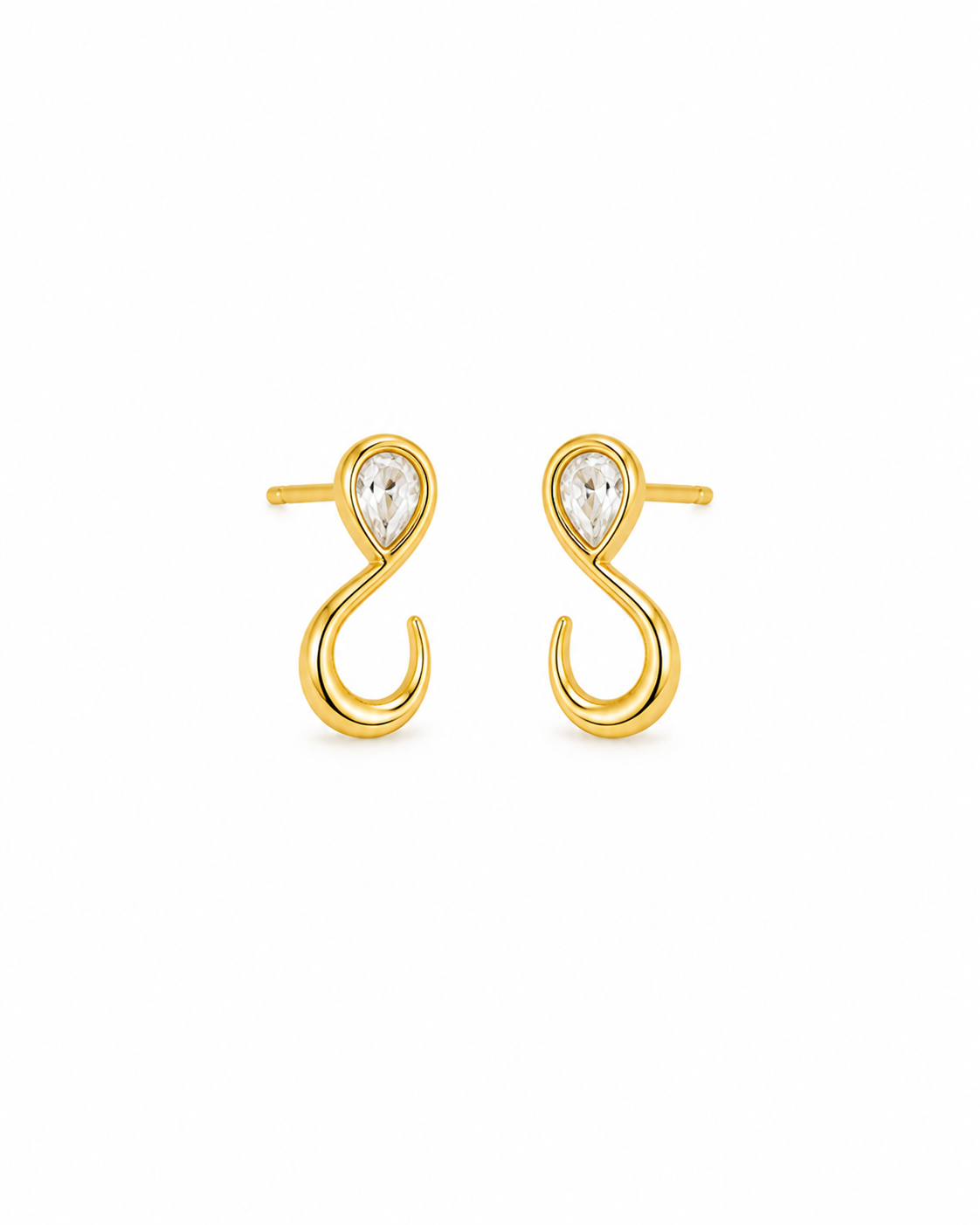 Crystal Twist Drop Earrings