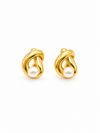 Pearl Knot Stud Earrings