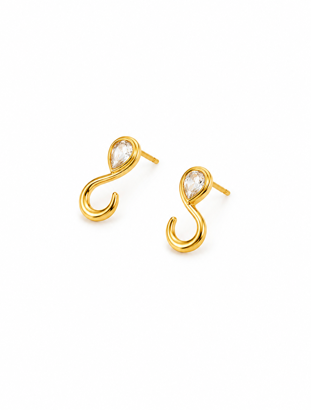 Crystal Twist Drop Earrings