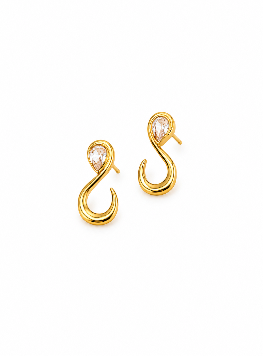 Crystal Twist Drop Earrings