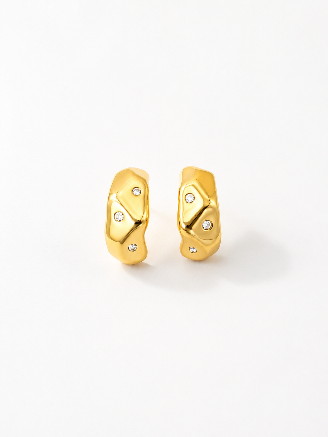 Hoop Crystal Stud Earrings