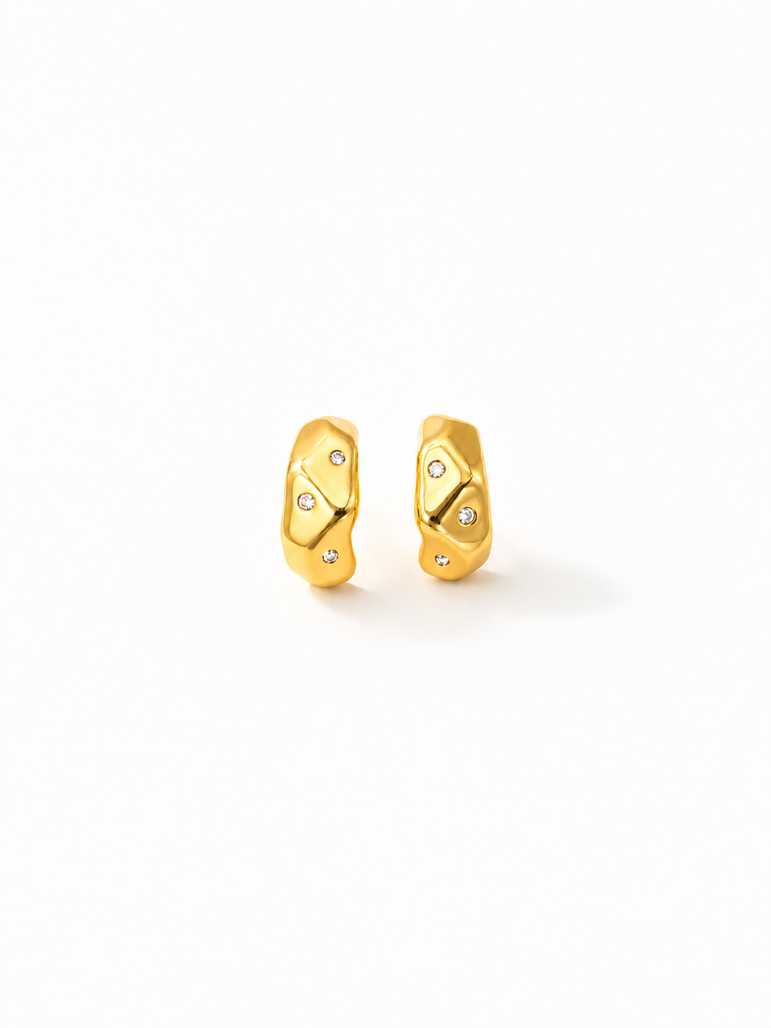 Hoop Crystal Stud Earrings