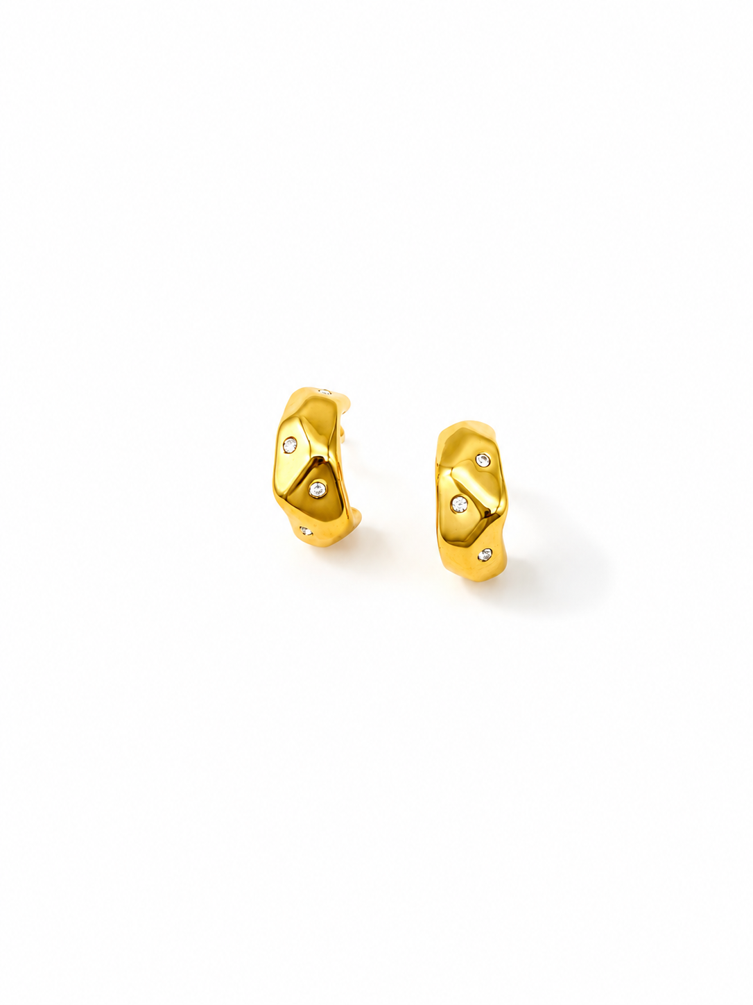 Hoop Crystal Stud Earrings