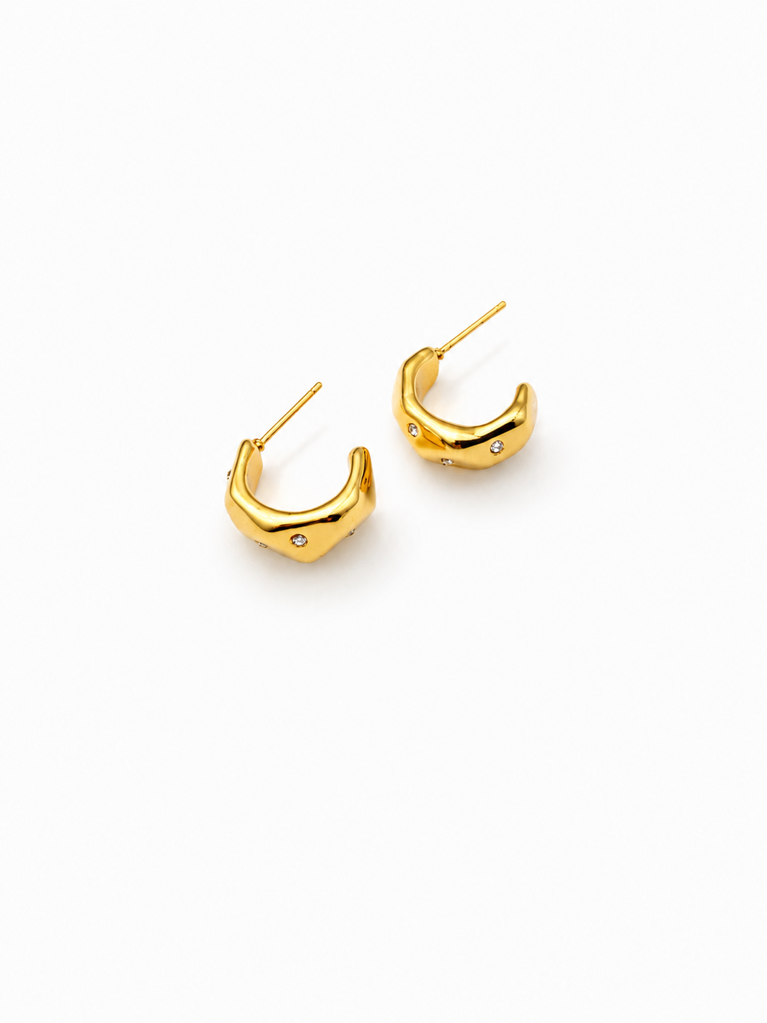 Hoop Crystal Stud Earrings