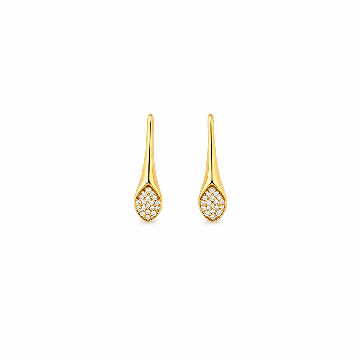 Pavé Teardrop Stud Earrings