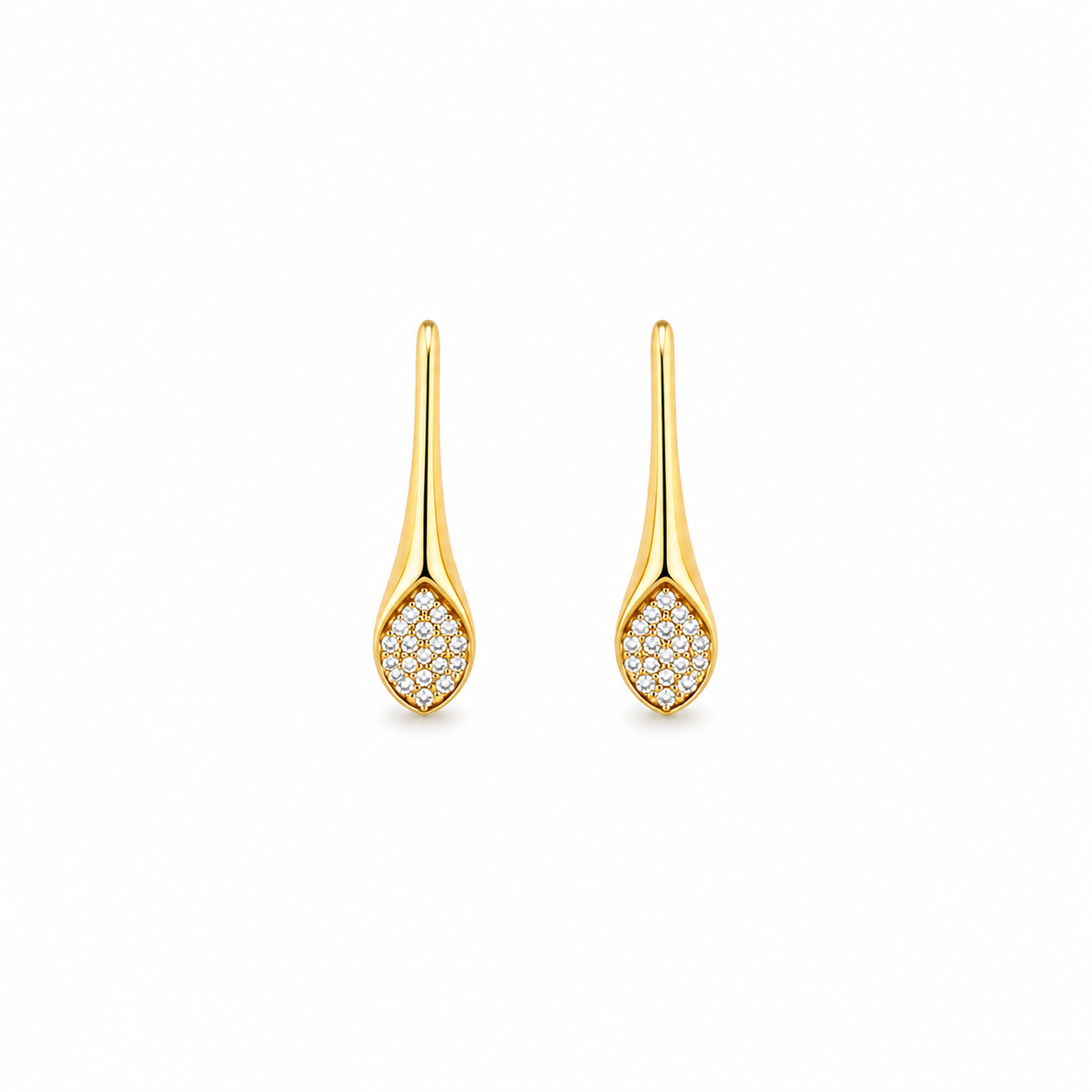 Pavé Teardrop Stud Earrings