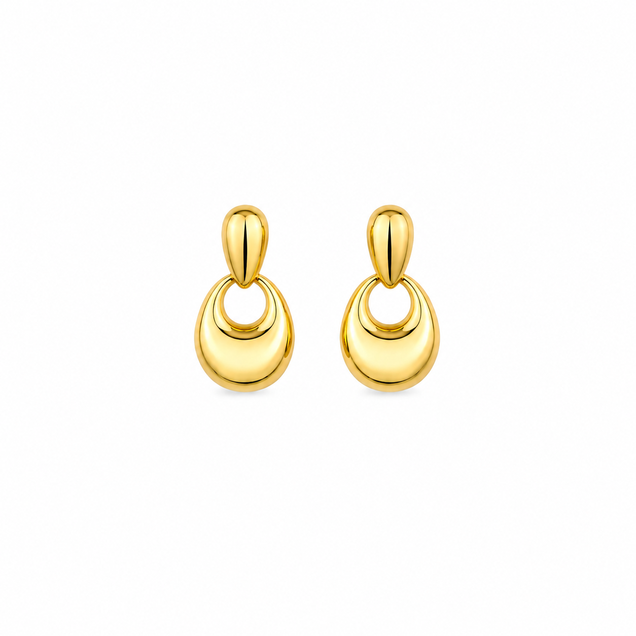 Modern Oval Drop Earrings