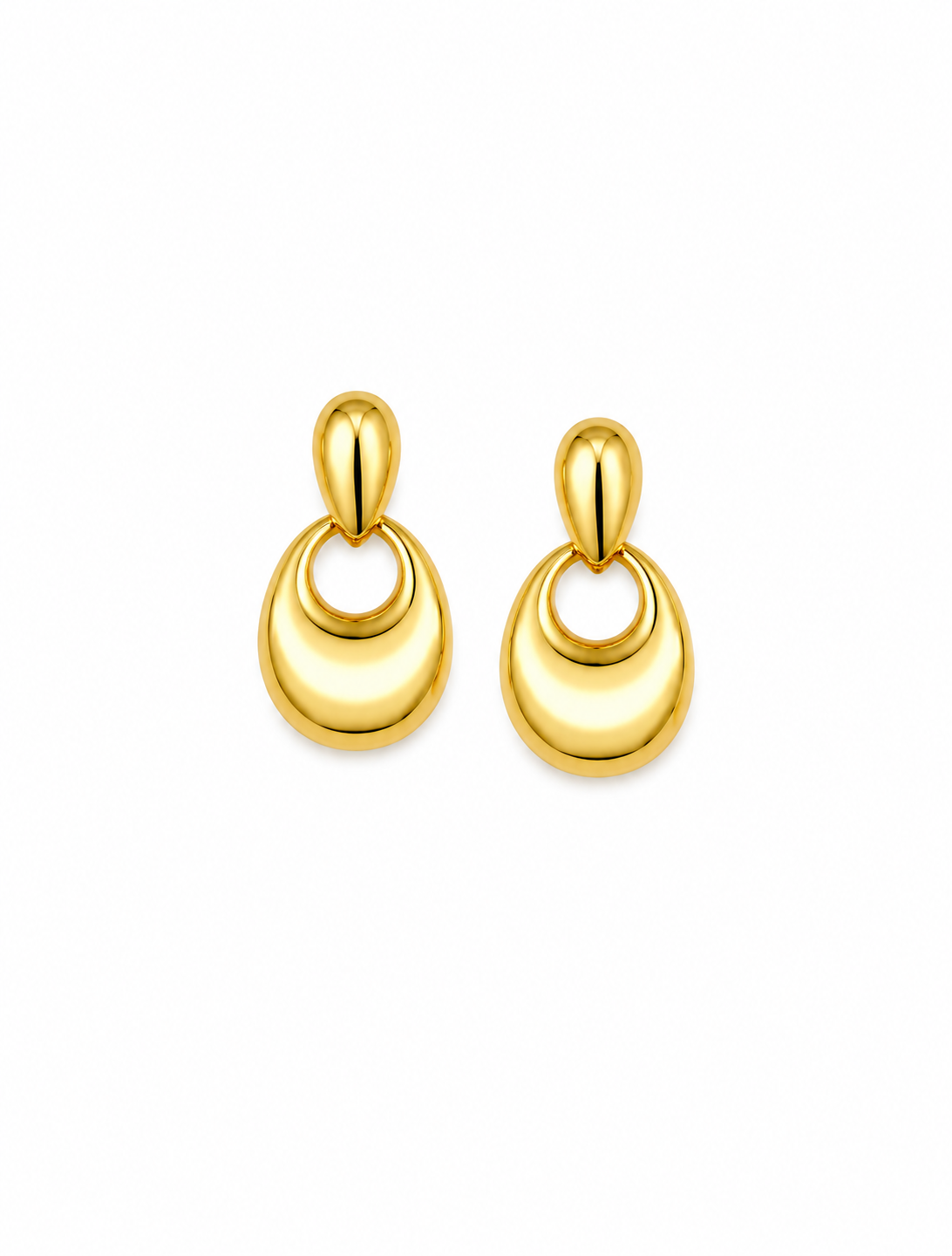 Modern Oval Drop Earrings