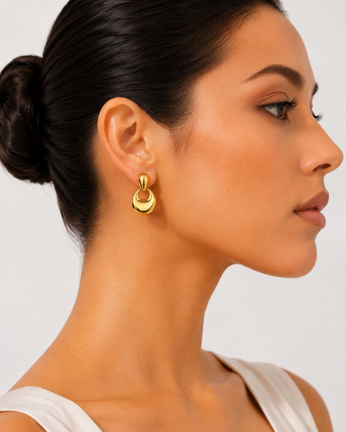Modern Oval Drop Earrings