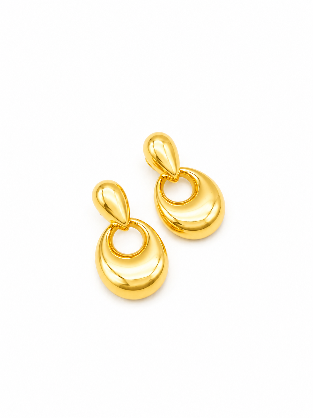 Modern Oval Drop Earrings