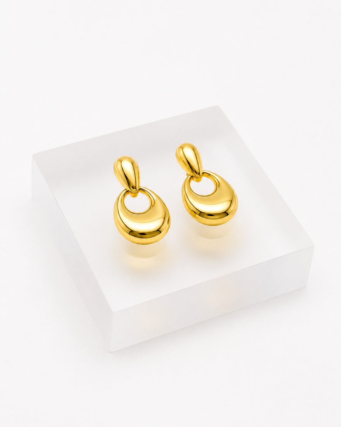 Modern Oval Drop Earrings