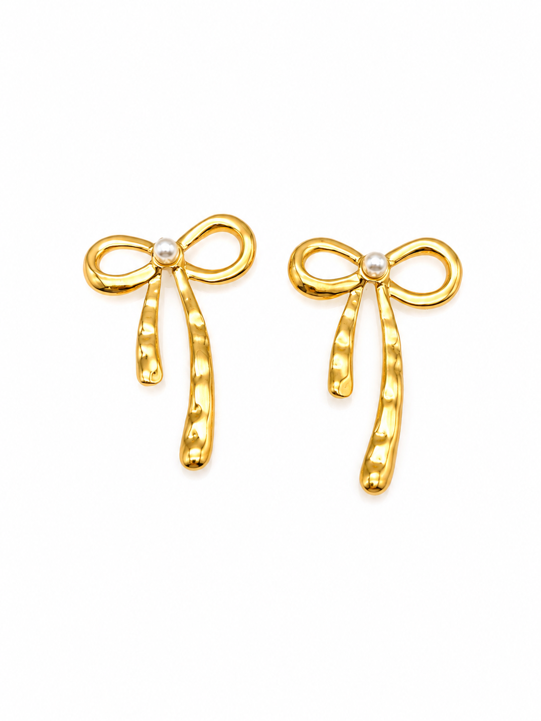 Pearl Bow Earrings