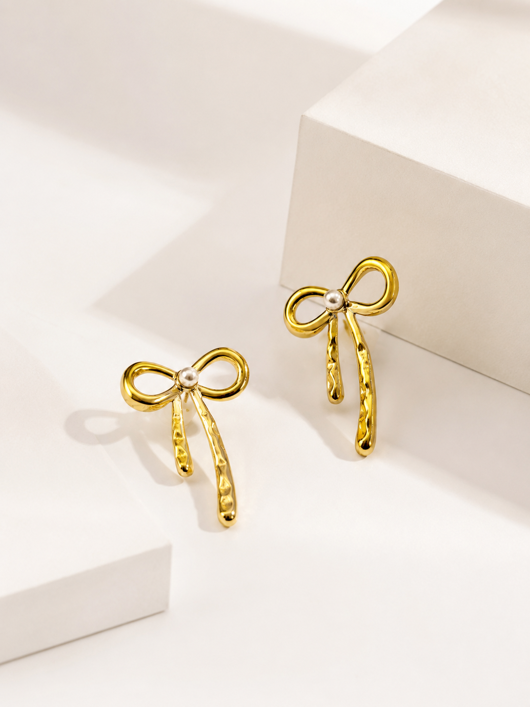 Pearl Bow Earrings