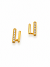 Crystal Bar Stud Earrings