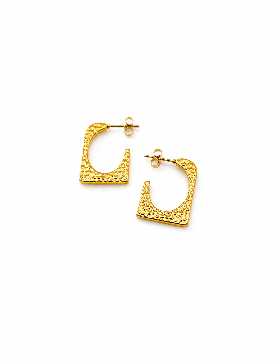 Textured Square Hoops
