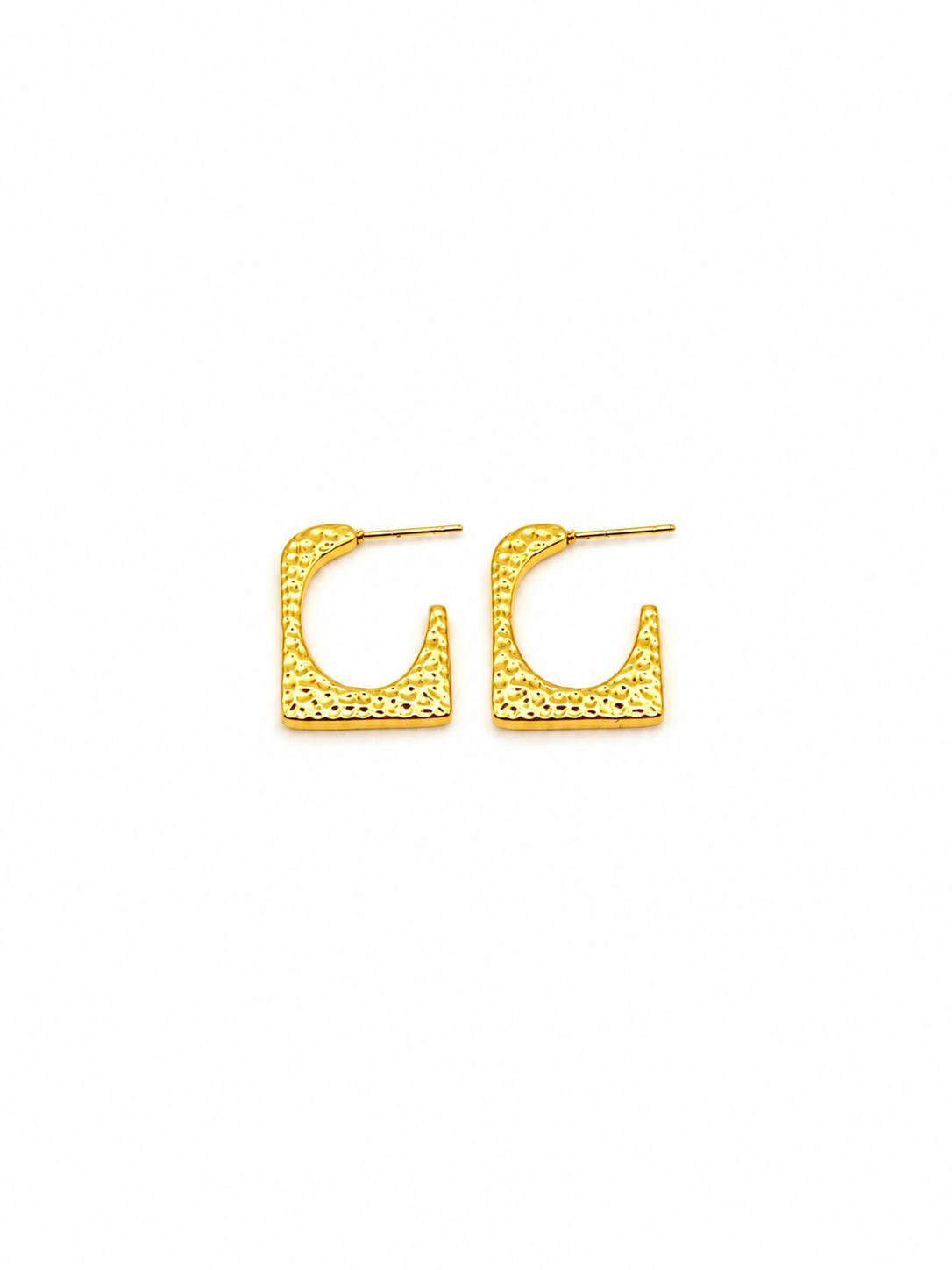 Textured Square Hoops