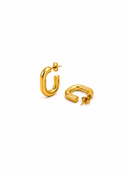 Sculpted U-Hoop Earrings