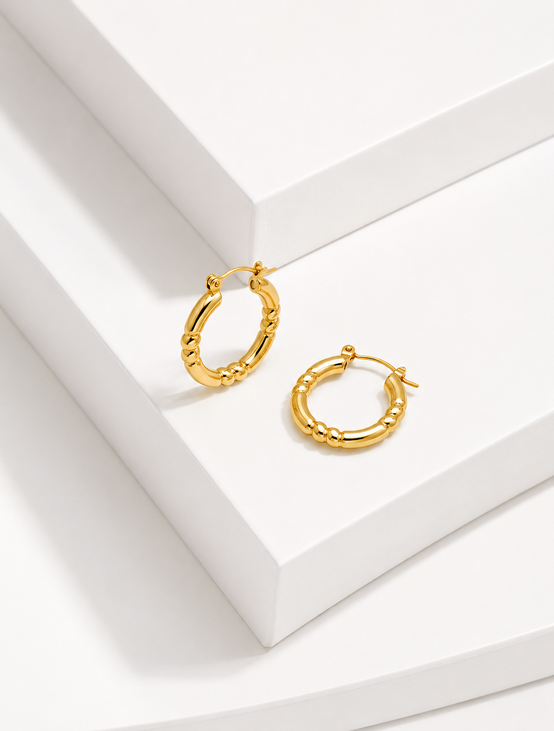 Beaded Classic Hoops