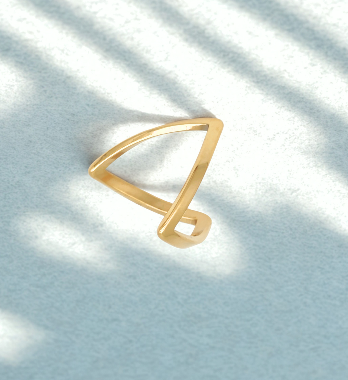 V-Shaped Gold Ring