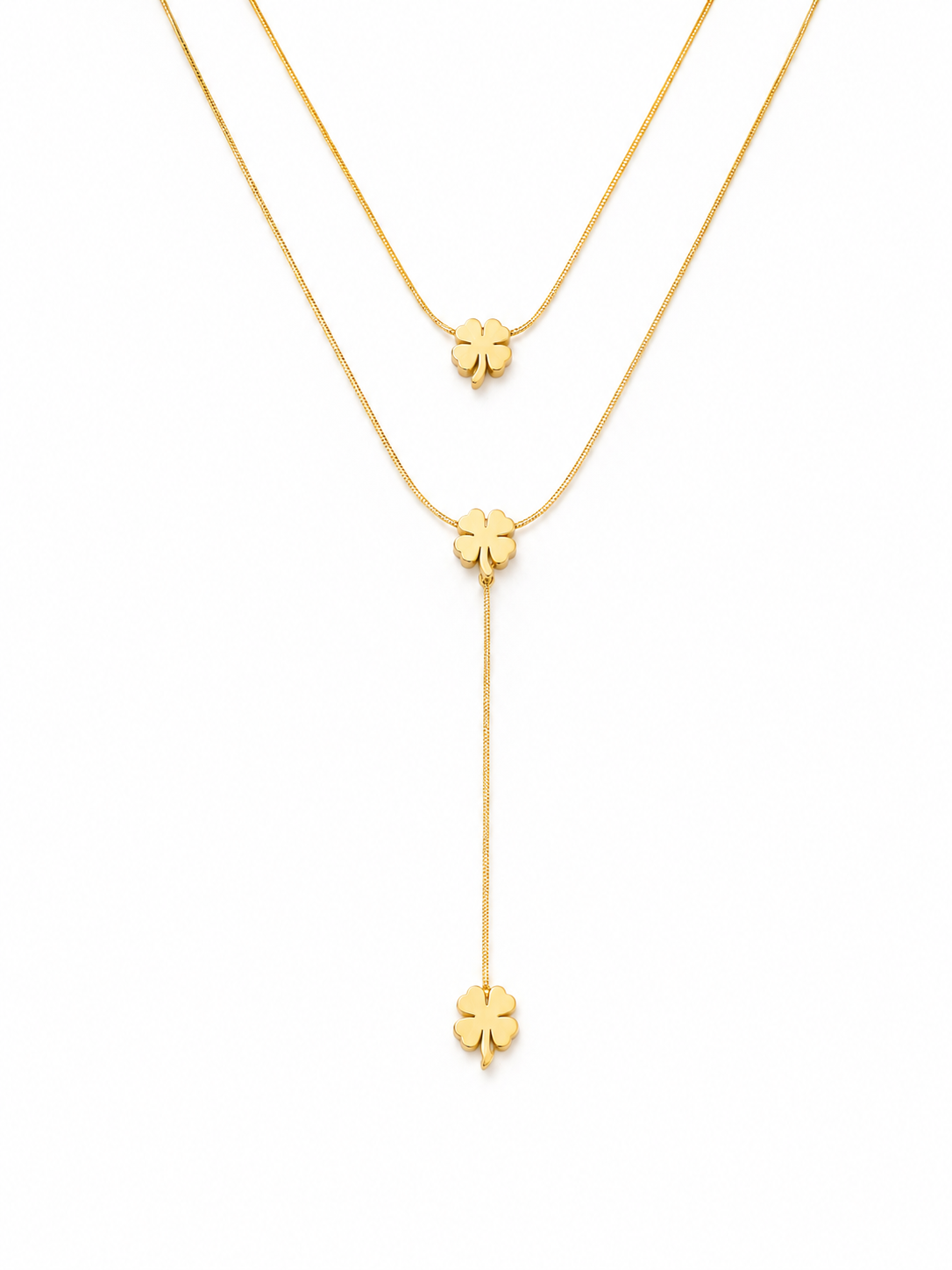 Lucky Clover Lariat Necklace