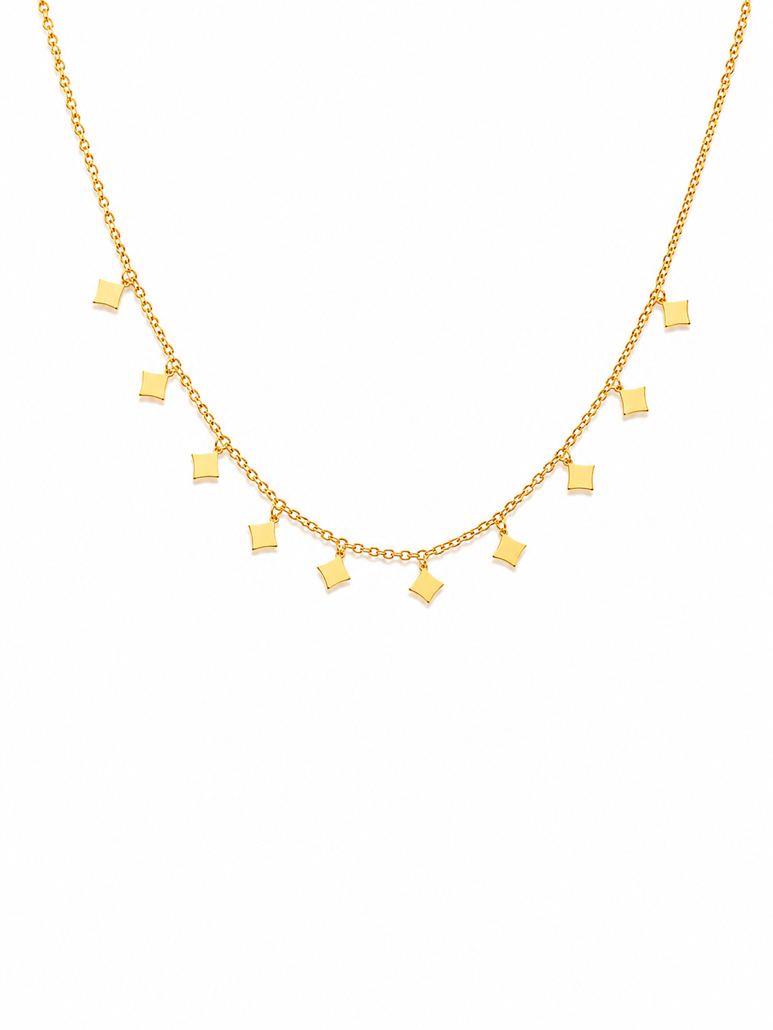 Minimal Square Charm Necklace