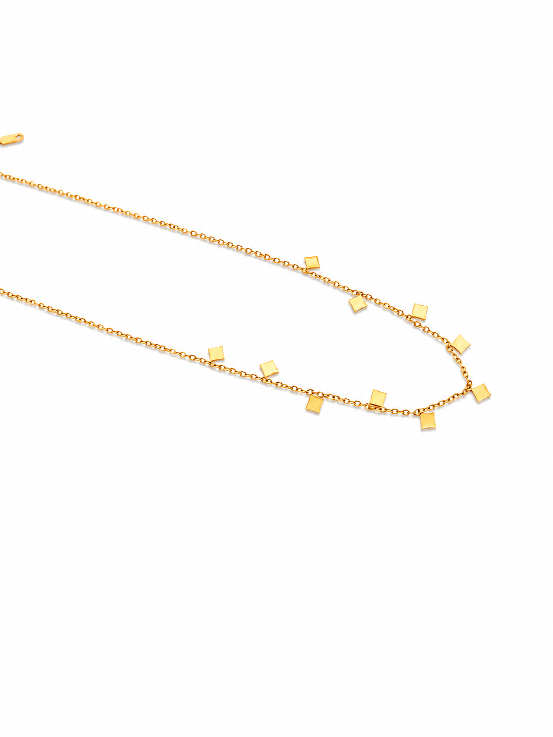 Minimal Square Charm Necklace