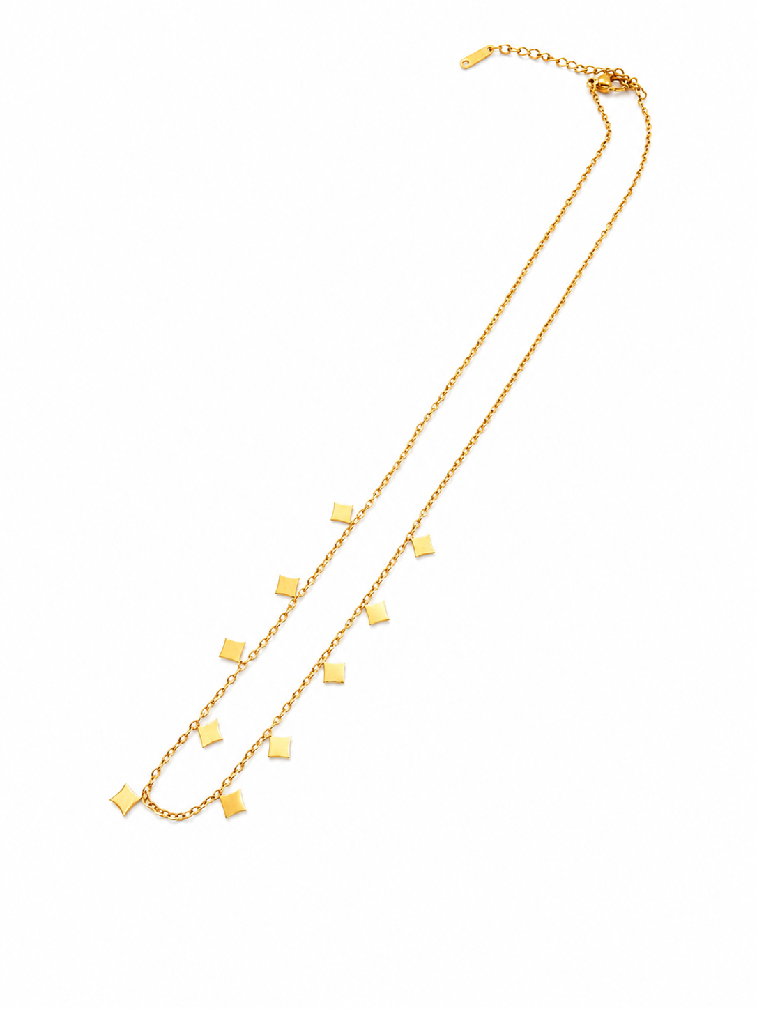 Minimal Square Charm Necklace