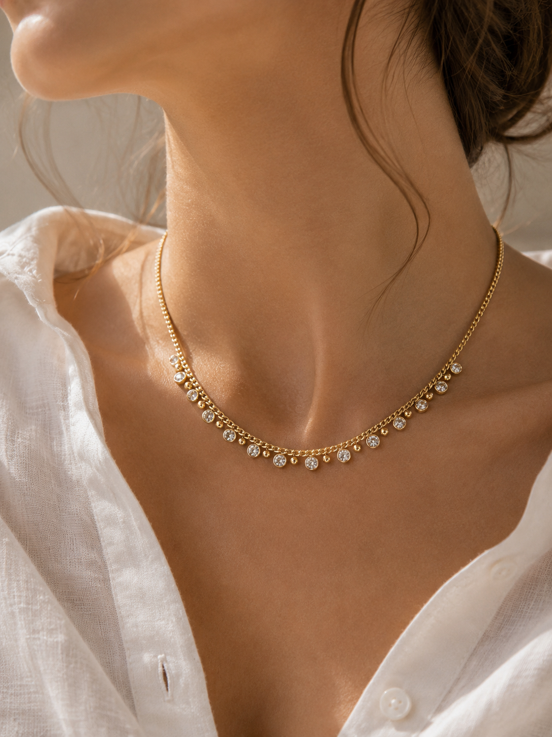 Crystal Tennis Style Necklace