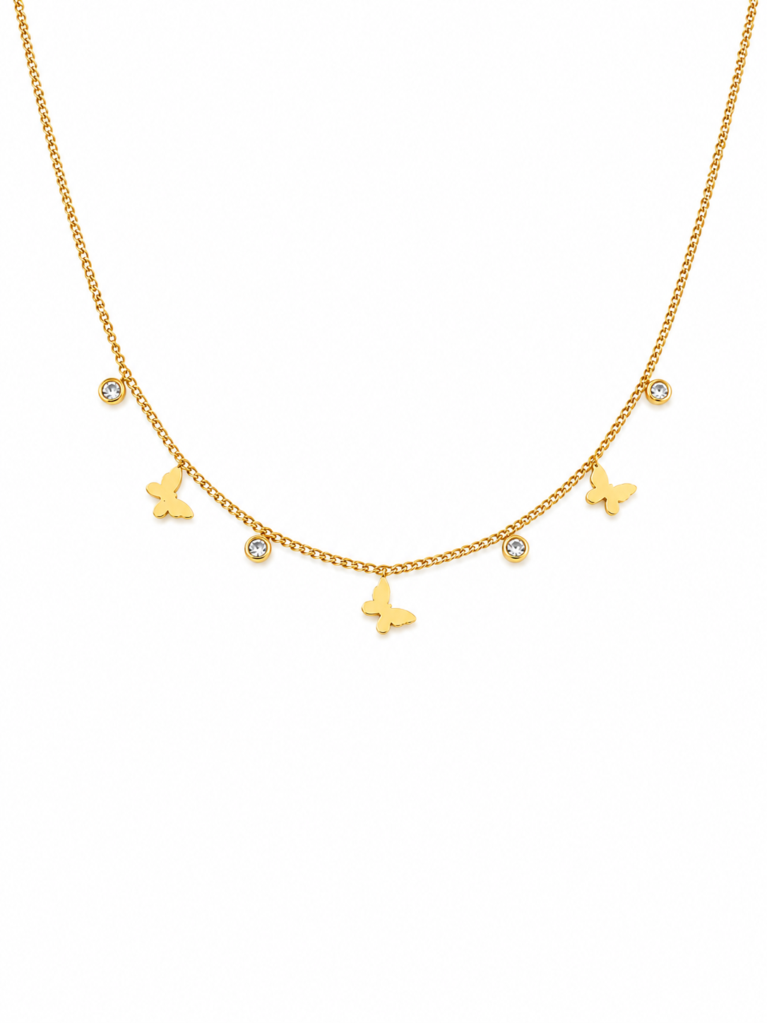 Butterfly & Crystal Necklace