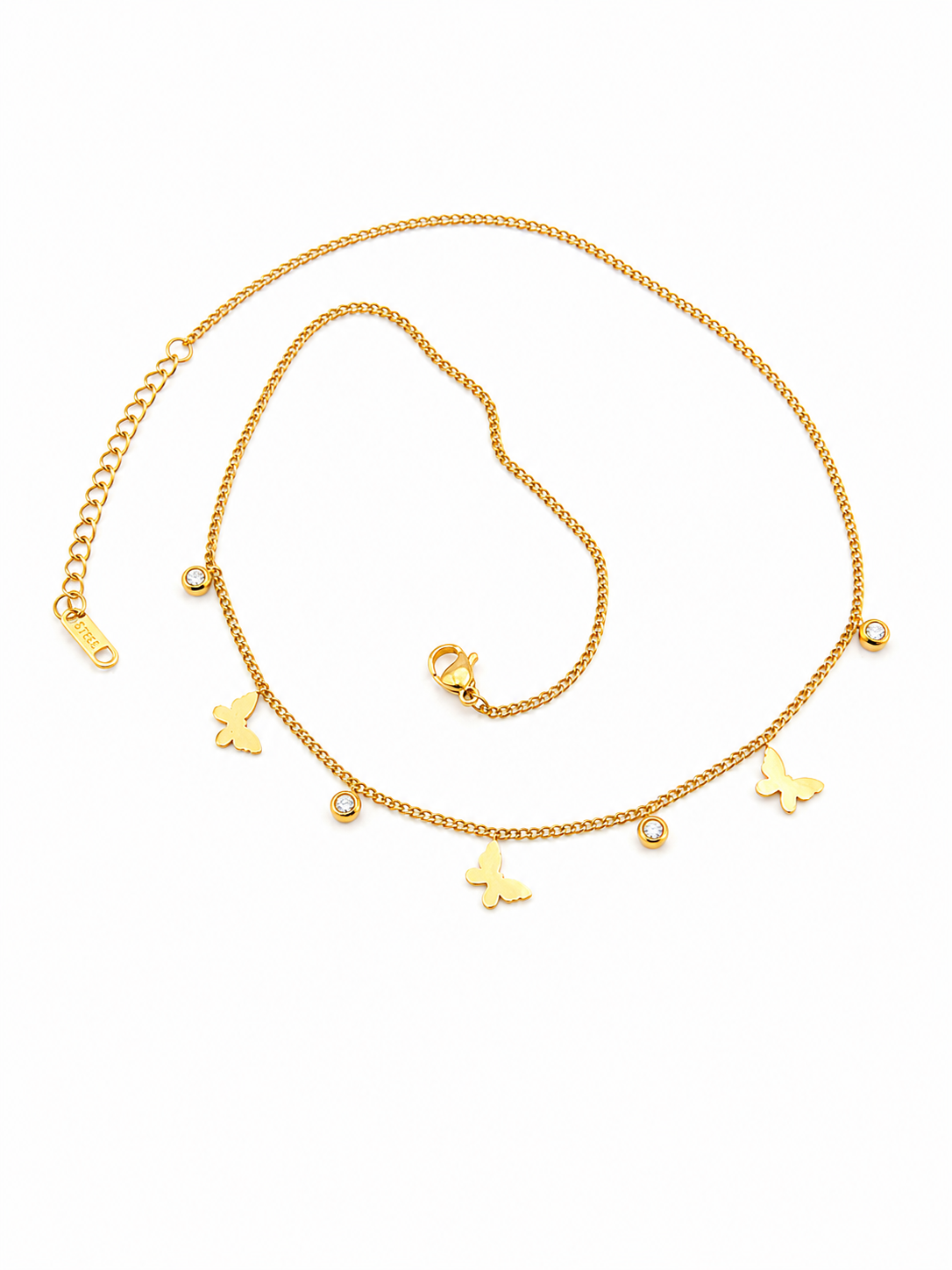Butterfly & Crystal Necklace