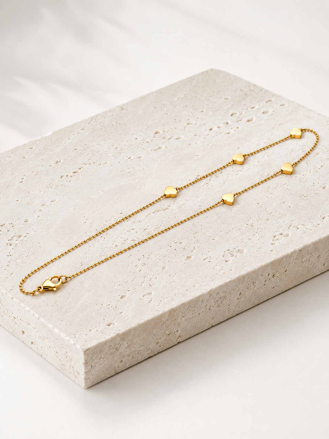 Dainty Heart Station Necklace