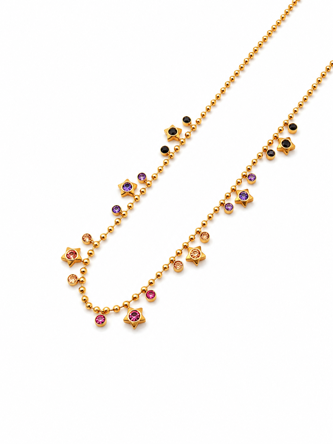 Colorful Star Charm Necklace