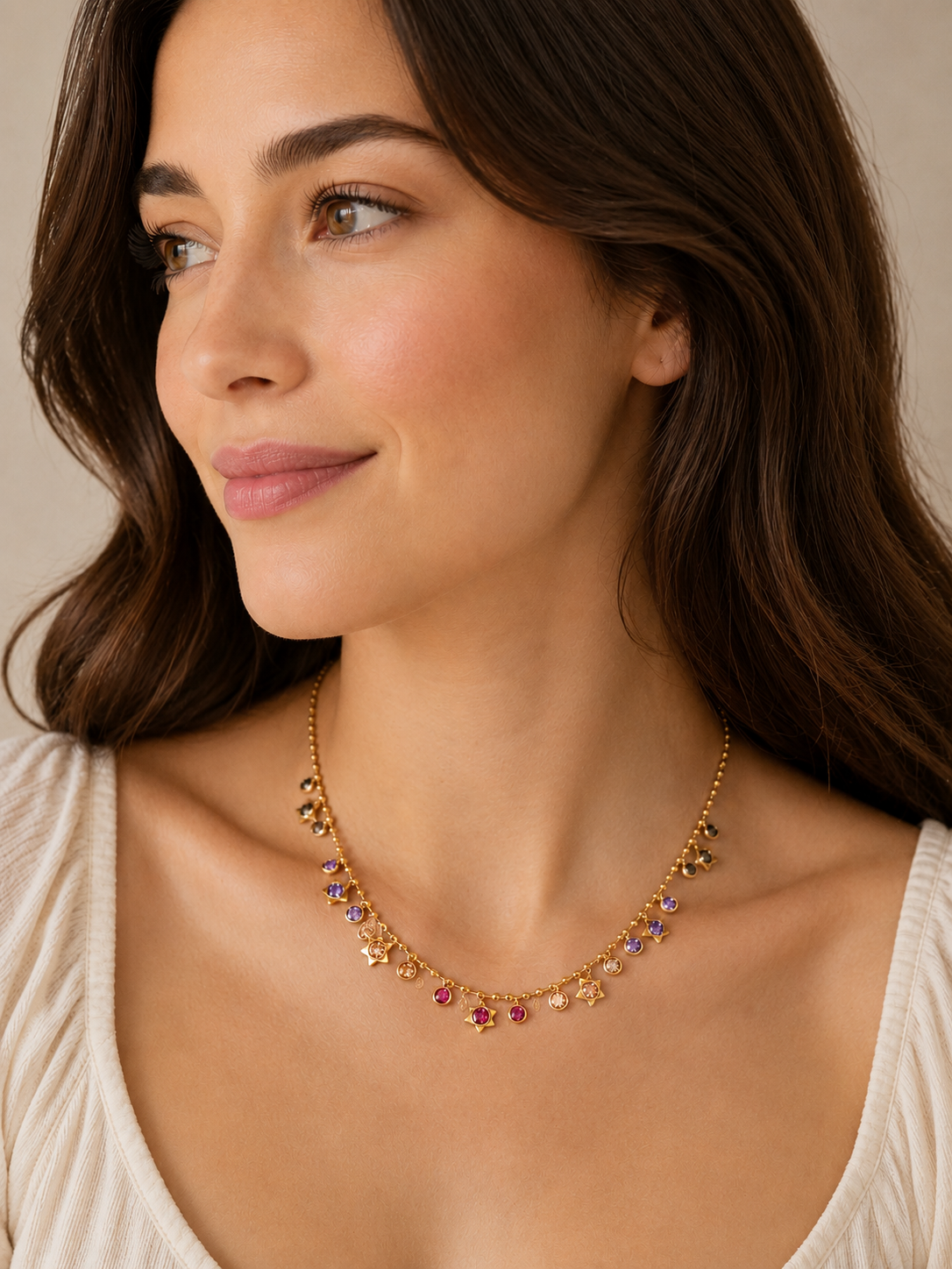 Colorful Star Charm Necklace