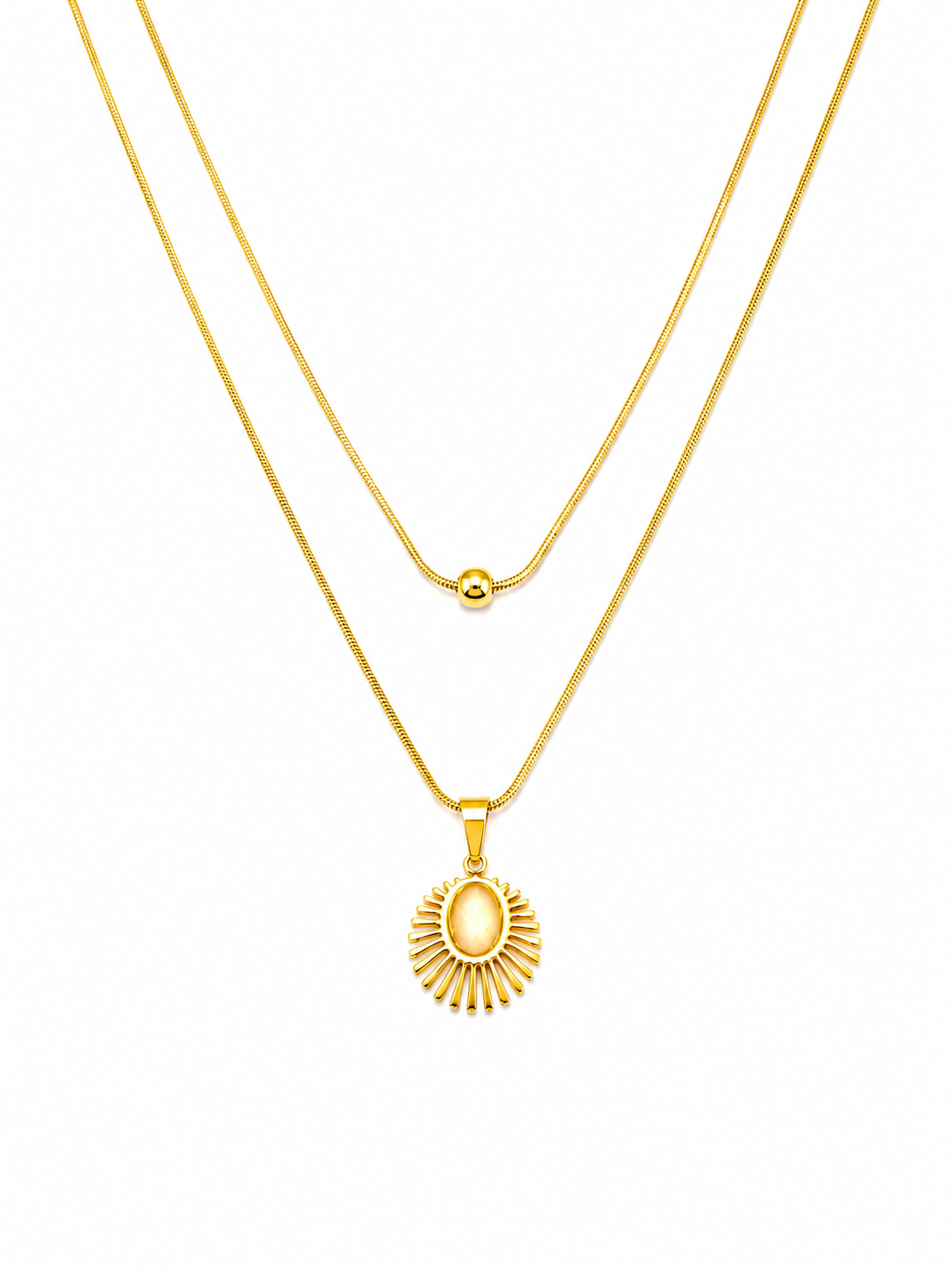 Radiant Sun Layered Necklace