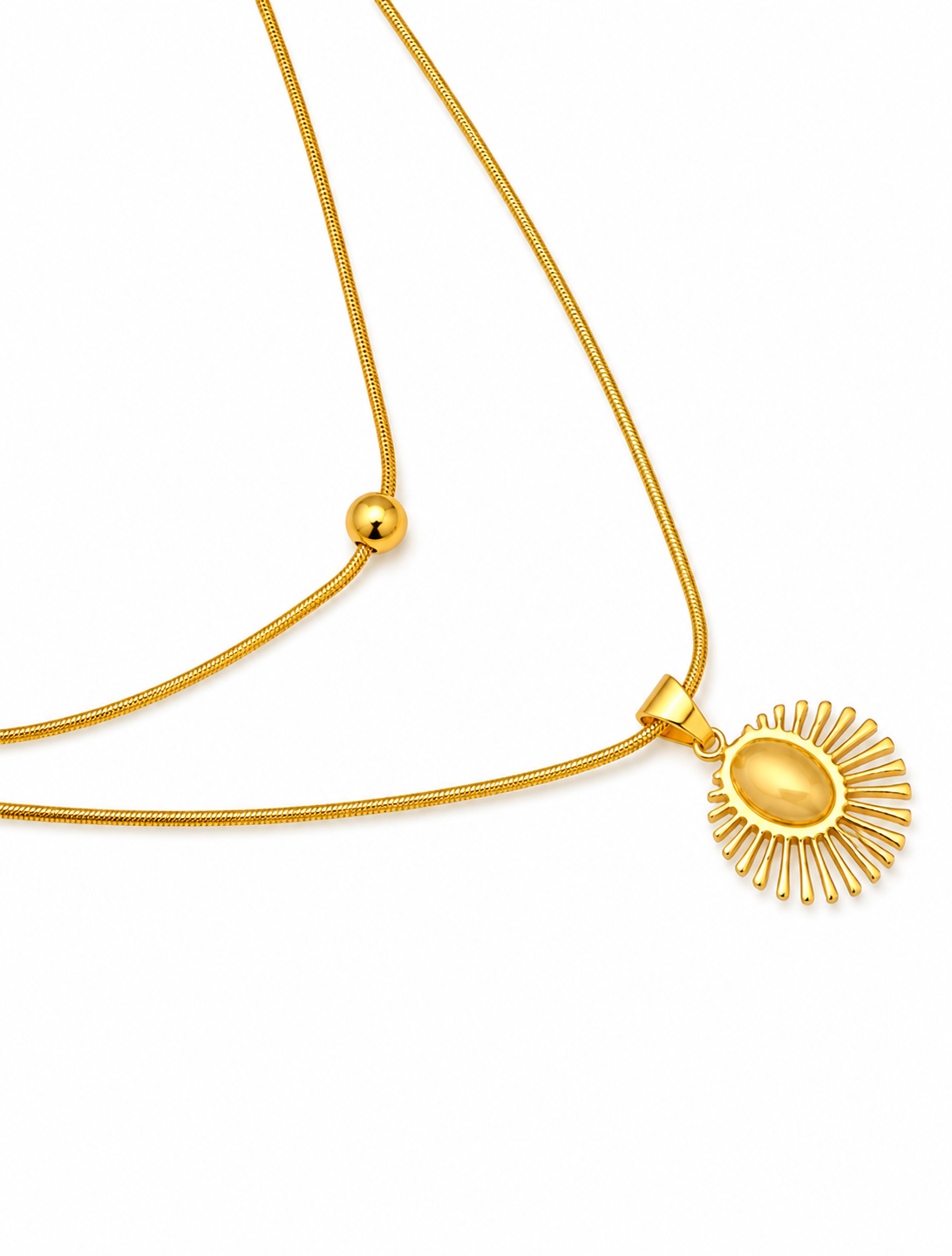 Radiant Sun Layered Necklace