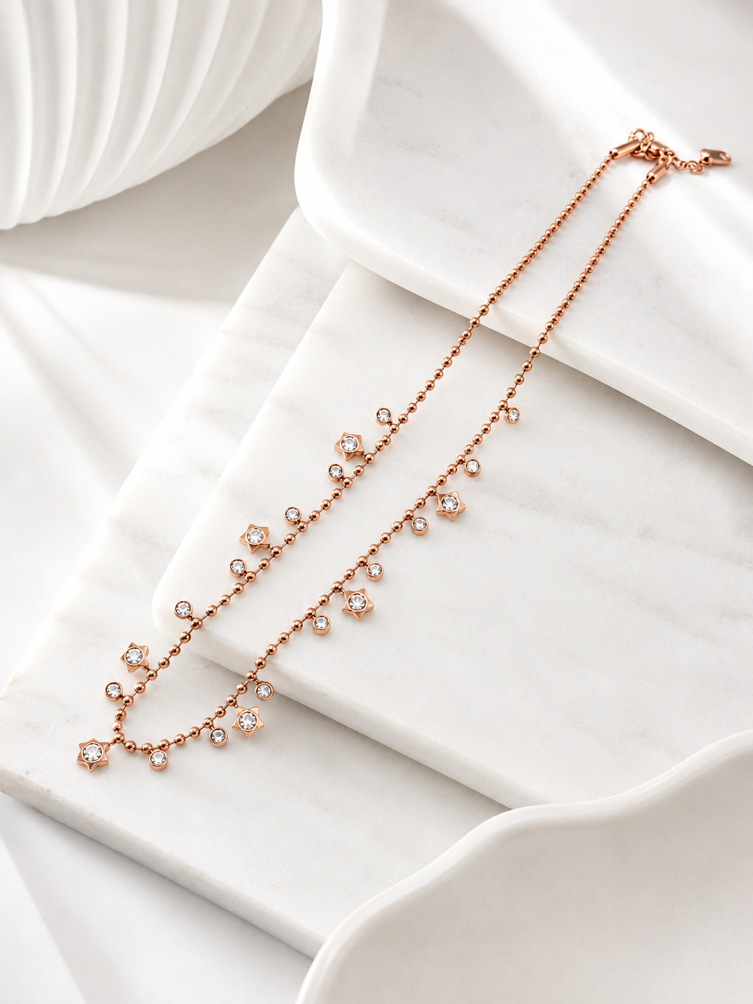 Rose Gold Star Charm Necklace