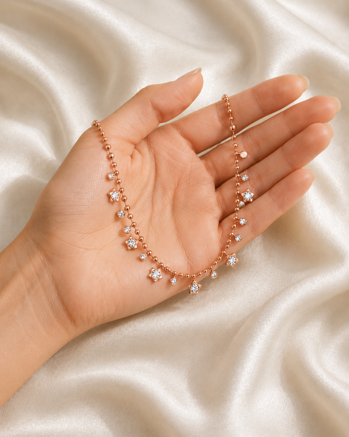 Rose Gold Star Charm Necklace