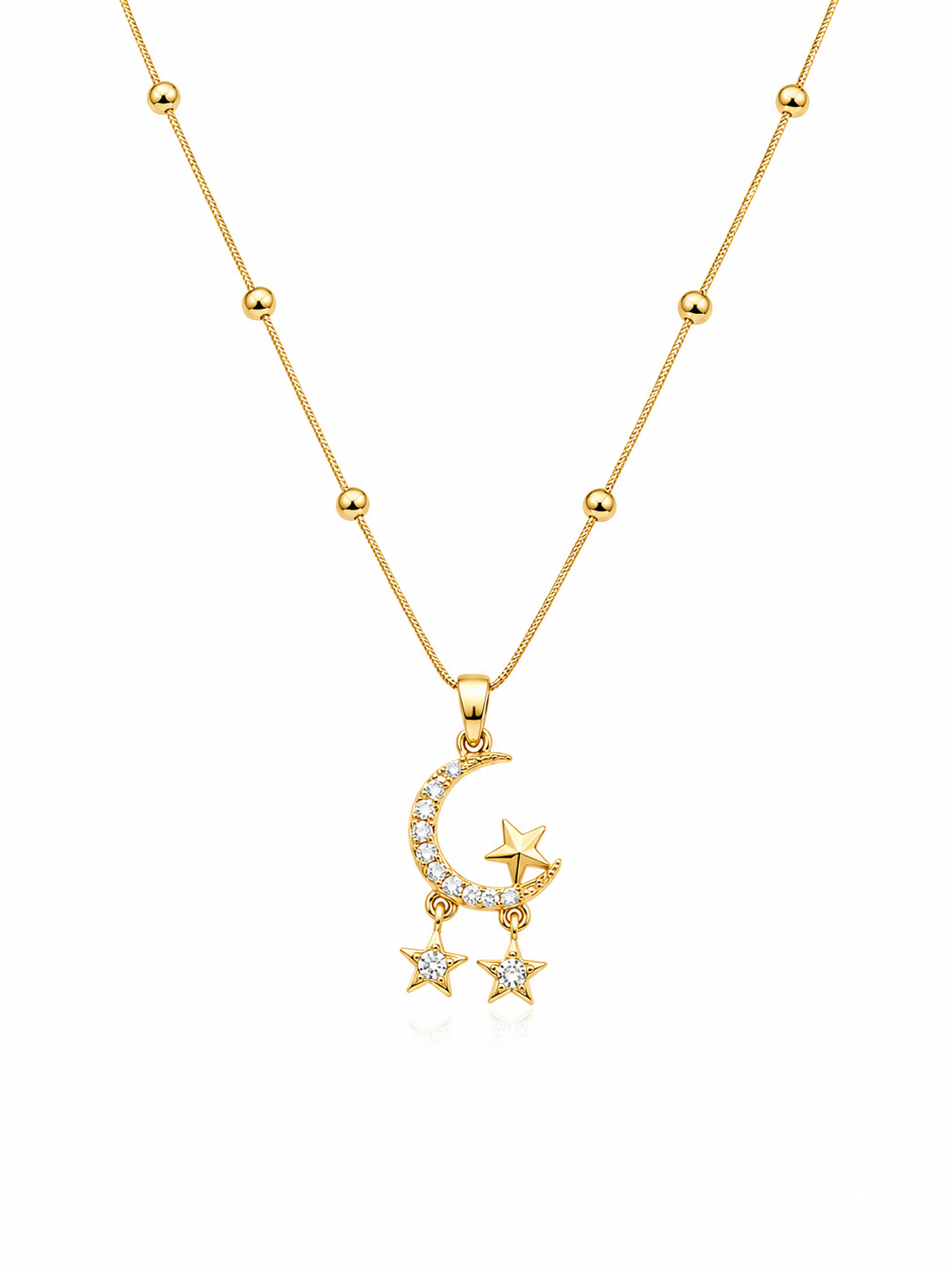 Celestial Moon & Stars Necklace